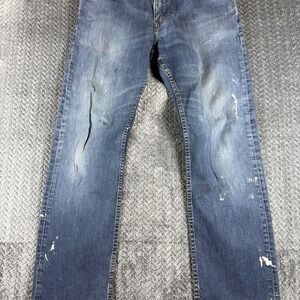 Levi's 514 Men's Straight Leg Jeans W34 L30 Blue Denim Medium Wash